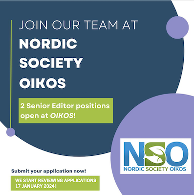 Senior Editor positions at Oikos