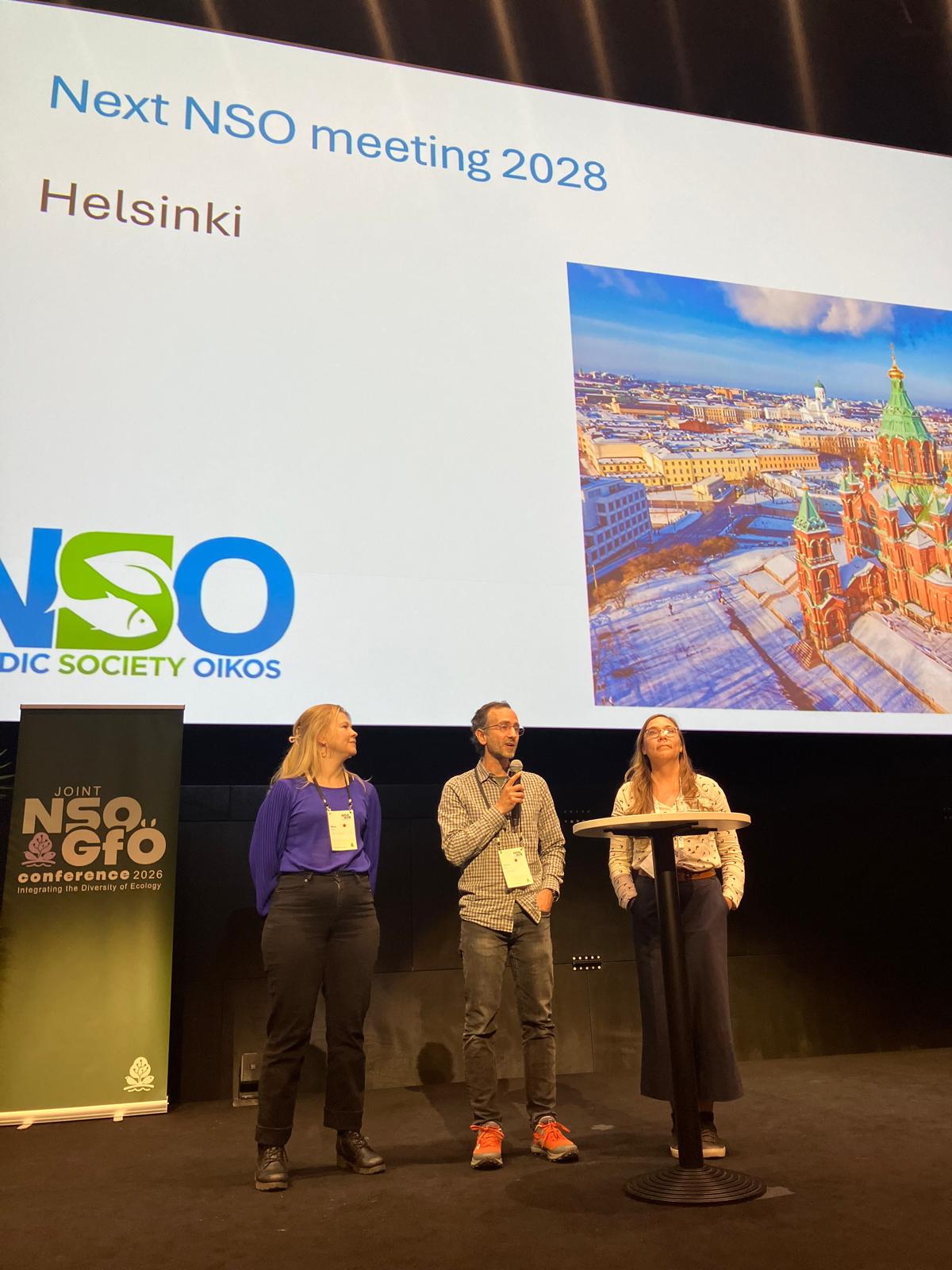 The organisers of the NSO2028 meeting in Helsinki are presenting the location. 
